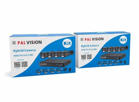 طقم كاميرات 5 ميغا صوت وصوره ملونة ليل نهار (حديد خارجي)